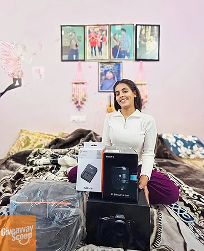 sony camera giveaway winner - Radhika Patel